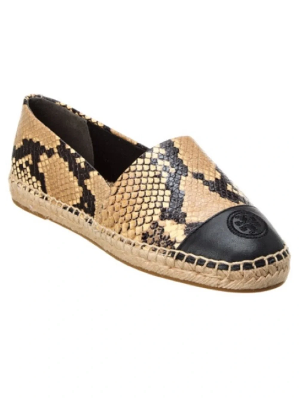 Tory Burch | Women’s Snake Print Embossed Cap Toe Espadrilles Size 9.5